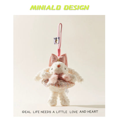 MINIALD❤️ MARO Heart-Rabbit | Removable Pink Outfit Plush Charm