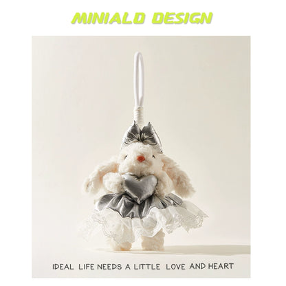 MINIALD❤️ MARO Heart-Rabbit | Removable Pink Outfit Plush Charm