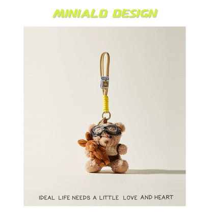 MINIALD❤️ Symbio-Snugglers | Knit Bear Cradling Bunny Plush Charm