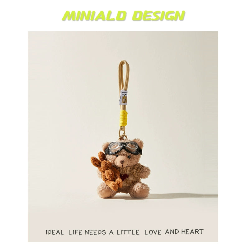 MINIALD❤️ Symbio-Snugglers | Knit Bear Cradling Bunny Plush Charm