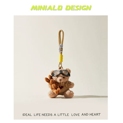 MINIALD❤️ Symbio-Snugglers | Knit Bear Cradling Bunny Plush Charm
