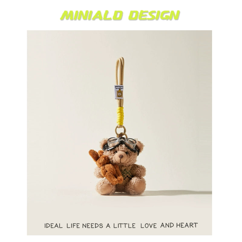 MINIALD❤️ Symbio-Snugglers | Knit Bear Cradling Bunny Plush Charm