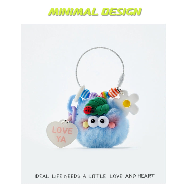 MINIMAL❤️ Midnight Cuties | Blushing Soot Sprites + Polka-Dot Ladybug Plush Charm Set