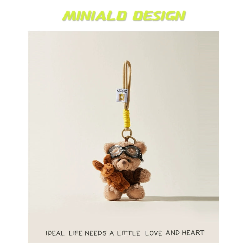 MINIALD❤️ Symbio-Snugglers | Knit Bear Cradling Bunny Plush Charm