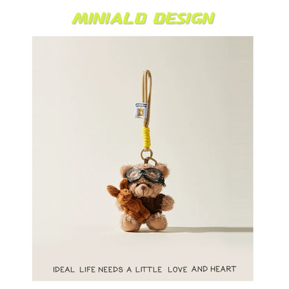 MINIALD❤️ Symbio-Snugglers | Knit Bear Cradling Bunny Plush Charm