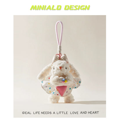MINIALD❤️ Heart Messenger: Floppy-Ear Bunny Plush Charm