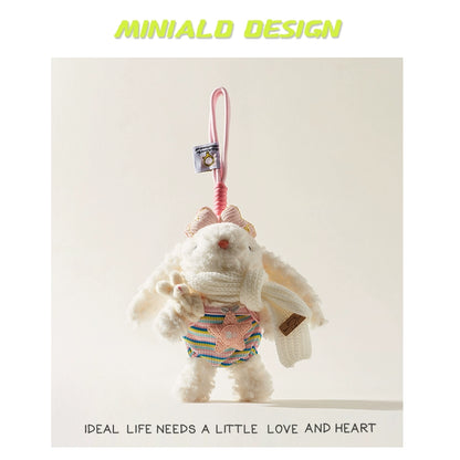 MINIALD❤️ MARO Heart-Rabbit | Removable Pink Outfit Plush Charm