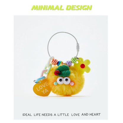 MINIMAL❤️ Midnight Cuties | Blushing Soot Sprites + Polka-Dot Ladybug Plush Charm Set